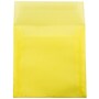 JAM Paper 5.5 x 5.5 Square Translucent Vellum Invitation Envelopes, Primary Yellow, Bulk 250/Box (PACV506H)~#|#~m003905174_sc7