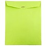 JAM Paper 10" x 13" Open End Catalog Colored Envelopes with Clasp Closure, Ultra Lime Green, 10/Pack (V0128186B)~#|#~m003905237_sc7