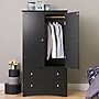 Prepac™ Sonoma Composite Wood 2 Drawer Armoire, Black~#|#~m003905417_sc7