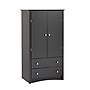 Prepac™ Sonoma Composite Wood 2 Drawer Armoire, Black~#|#~m003905418_sc7