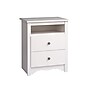 Prepac™ 28" Monterey Tall 2 Drawer Nightstand With Open Shelf, White~#|#~m003905438_sc7