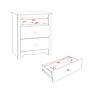 Prepac™ 28" Monterey Tall 2 Drawer Nightstand With Open Shelf, White~#|#~m003905439_sc7