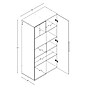 Prepac™ HangUps 36" Laminate Large Storage Cabinet, Light Gray (GSCW-0708-2K)~#|#~m003905796_sc7
