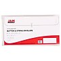 JAM Paper® #10 Plastic Envelopes with Button and String Tie Closure, 5 1/4 x 10, Clear Poly, 12/pack (921B1CL)~#|#~m003956010_sc7