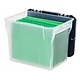 Staples® File Box with Hinged Lid, Clear/Blue, 11 3/8"H x 14 13/16"W x 10 3/4"D~#|#~m003970687_sc7