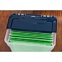 Staples® File Box with Hinged Lid, Clear/Blue, 11 3/8"H x 14 13/16"W x 10 3/4"D~#|#~m003970688_sc7