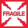 Tape Logic Labels, "Fragile", 2" x 2", Red/White, 500/Roll (DL1316)~#|#~m004078339_sc7