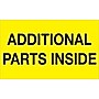 Tape Logic Labels, "Additional Parts Inside", 3" x 5", Fluorescent Yellow, 500/Roll (DL1323)~#|#~m004078346_sc7