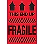 Tape Logic Labels, "This End Up - Fragile", 2" x 3", Fluorescent Red, 500/Roll (DL1325)~#|#~m004078348_sc7