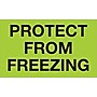 Tape Logic Climate Labels, "Protect From Freezing", 3" x 5", Fluorescent Green, 500/Roll (DL1329)~#|#~m004078352_sc7