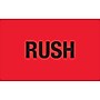 Tape Logic Labels, "Rush", 1 1/4" x 2", Fluorescent Red, 500/Roll (DL1367)~#|#~m004078362_sc7
