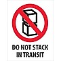 Tape Logic Labels, "Do Not Stack In Transit", 3" x 4", Red/White/Black, 500/Roll (DL2150)~#|#~m004078394_sc7