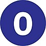 Tape Logic Number Labels, "0", 3" Circle, Dark Blue, 500/Roll (DL1339)~#|#~m004078520_sc7