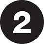 Tape Logic Number Labels, "2", 4" Circle, Black, 500/Roll (DL1359)~#|#~m004078528_sc7