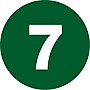 Tape Logic Number Labels, "7", 3" Circle, Dark Green, 500/Roll (DL1347)~#|#~m004078535_sc7