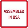 Tape Logic Labels, "Assembled in U.S.A.", 1" x 1", Red/White/Blue, 500/Roll (USA303)~#|#~m004079061_sc7