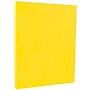 JAM Paper Smooth Colored  8.5" x 11" Paper, 24 lbs., Yellow Recycled, 100 Sheets/Pack (103945)~#|#~m004089654_sc7