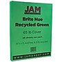 JAM Paper® Colored 65lb Cardstock, 8.5 x 11 Coverstock, Green Recycled, 50 Sheets/Pack (104190)~#|#~m004089663_sc7