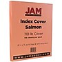 JAM Paper® Vellum Bristol 110lb Index Colored Cardstock, 8.5 x 11 Coverstock, Salmon Pink, 50 Sheets/Pack (169856)~#|#~m004089727_sc7