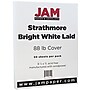 JAM Paper Strathmore 88 lb. Cardstock Paper, 8.5" x 11", Bright White, 50 Sheets/Pack (301005)~#|#~m004089761_sc7