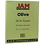 JAM Paper Matte Colored 8.5" x 11" Copy Paper, 28 lbs., Olive Green, 50 Sheets/Pack (16729244)~#|#~m004089927_sc7