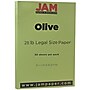 JAM Paper Matte Colored 8.5" x 14" Copy Paper, 28 lbs., Olive Green, 50 Sheets/Pack (16729367)~#|#~m004089945_sc7