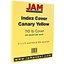 JAM Paper Vellum Bristol 110 lb. Cardstock Paper, 8.5" x 11", Canary Yellow, 50 Sheets/Pack (816917020)~#|#~m004090053_sc7