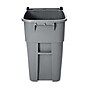 Rubbermaid Brute Plastic Rollout Trash Can with Lid, 50 Gallons, Gray/Silver (FG9W2700GRAY)~#|#~m004399951_sc7