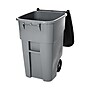 Rubbermaid Brute Plastic Rollout Trash Can with Lid, 50 Gallons, Gray/Silver (FG9W2700GRAY)~#|#~m004399953_sc7