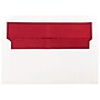 JAM Paper 3.875 x 8.125 Foil Lined Invitation Envelopes, White with Red Foil, 25/Pack (32430261)~#|#~m004542970_sc7