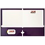 JAM Paper Laminated Glossy 3 Hole Punch Two-Pocket Folders, Purple, 6/Pack (385GHPPUA)~#|#~m004543519_sc7