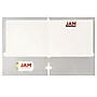 JAM Paper Laminated Glossy 3 Hole Punch Two-Pocket Folders, Silver, 50/Box (385GHPSIC)~#|#~m004543529_sc7