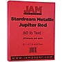 JAM Paper Metallic Colored Paper, 32 lbs., 8.5" x 11", Jupiter Red Stardream, 25 Sheets/Pack (173SD8511JU120B)~#|#~m004638653_sc7