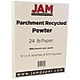 JAM Paper® Parchment Colored Paper, 24 lbs., 8.5" x 11", Pewter Gray Recycled, 500 Sheets/Ream (171118B)~#|#~m004672138_sc7