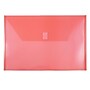 JAM Paper® Plastic Envelopes with Hook & Loop Closure, Legal Booklet, 9.75 x 14.5, Red, 12/Pack (219V0RE)~#|#~m004672164_sc7