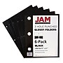JAM Paper Laminated Glossy 3 Hole Punch Two-Pocket Folders, Black, 6/Pack (385GHPBLA)~#|#~m004672308_sc7