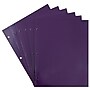 JAM Paper Laminated Glossy 3 Hole Punch Two-Pocket Folders, Purple, 6/Pack (385GHPPUA)~#|#~m004672333_sc7