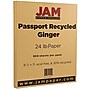 JAM Paper® Recycled 24lb Paper, 8.5 x 11, Passport Ginger Brown, 500 Sheets/Ream (872802B)~#|#~m004697333_sc7