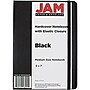 JAM Paper Hardcover Notebook with Elastic, Medium Journal, 5 x 7, Black, 100 Lined Sheets, Sold Individually (340526601)~#|#~m004701178_sc7