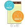 TOPS The Legal Pad Notepads, 5" x 8", Legal, Canary, 50 Sheets/Pad, 12 Pads/Pack (TOP 7501)~#|#~m004812501_sc7