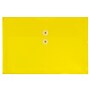 JAM Paper® Plastic Envelopes with Button and String Tie Closure, Legal Booklet, 9.75 x 14.5, Yellow, 12/Pack (219B1YE)~#|#~m004857849_sc7