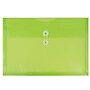 JAM Paper® Plastic Envelopes with Button and String Tie Closure, Letter Booklet, 9.75 x 13, Lime Green, 108/Pack (218B1LIB)~#|#~m004857853_sc7