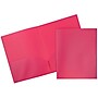 JAM Paper POP 2-Pocket Plastic Folders, Fuchsia Hot Pink, 6/Pack (382Efud)~#|#~m004857956_sc7