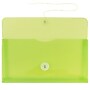 JAM Paper® Plastic Envelopes with Button and String Tie Closure, #10 Business Booklet, 5.25 x 10, Lime Green, 12/Pack (921B1LI)~#|#~m004857990_sc7