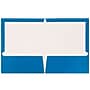 JAM Paper Glossy 2-Pocket Portfolio Folder, Blue, 6/Pack (385Gbua)~#|#~m004858023_sc7