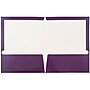 JAM Paper Laminated Two-Pocket Glossy Presentation Folders, Purple, 6/Pack (385GPUA)~#|#~m004858030_sc7