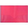 JAM Paper POP 2-Pocket Plastic Folders, Fuchsia Hot Pink, 6/Pack (382Efud)~#|#~m004858101_sc7