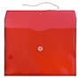 JAM Paper® Plastic Envelopes with Button and String Tie Closure, Legal Booklet, 9.75 x 14.5, Red, 12/Pack (219B1RE)~#|#~m004858123_sc7
