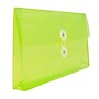 JAM Paper® Plastic Envelopes with Button and String Tie Closure, #10 Business Booklet, 5.25 x 10, Lime Green, 12/Pack (921B1LI)~#|#~m004858147_sc7