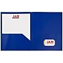 JAM Paper POP 2-Pocket Plastic Portfolio Folder, Deep Blue, 6/Pack (382Ebud)~#|#~m004858190_sc7